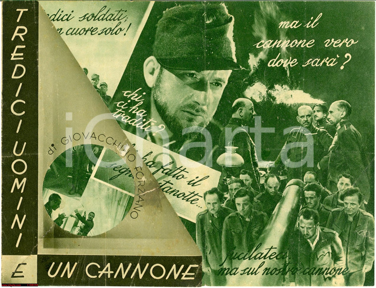 1936 CINEMA G. FORZANO Tredici uomini e un cannone - Volantino film