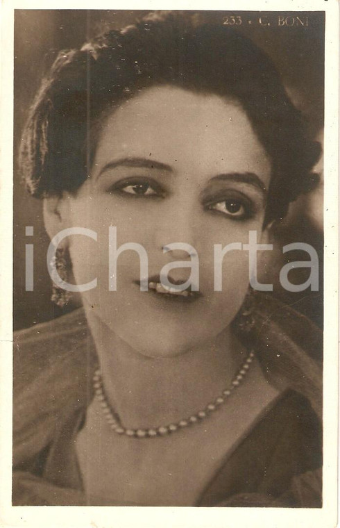 1925 ca CINEMA Carmen BONI Ritratto attrice *Cartolina FP NV