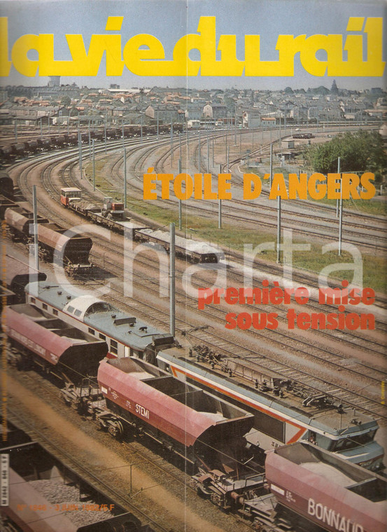 1982 VIE DU RAIL n.1846 Treni elettrici alla stazione di THOUARS *Rivista
