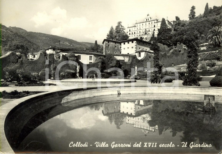 1955 PESCIA (PT) Il giardino di villa GARZONI a COLLODI con le fontane *FG VG