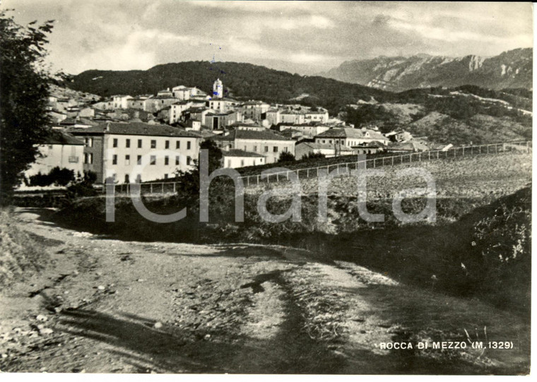 1954 ROCCA DI MEZZO (AQ) Veduta panoramica con ALTOPIANO ROCCHE *Cartolina FG VG