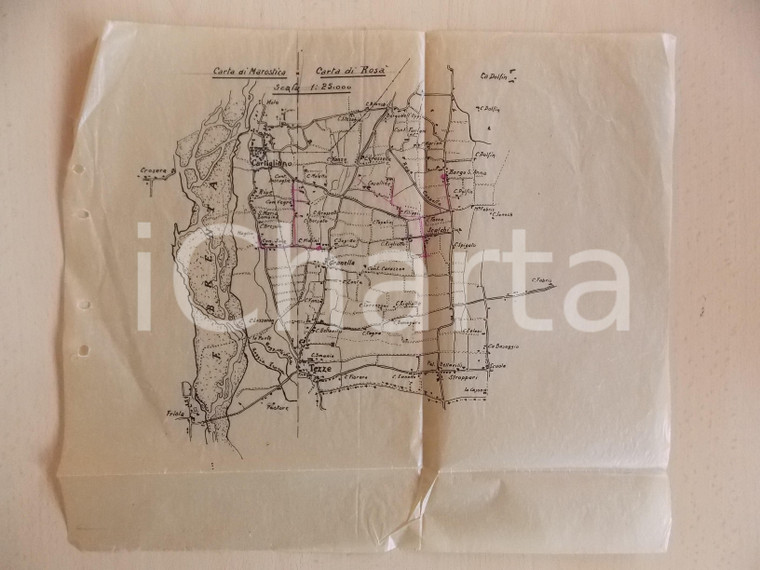 1930 ca MAROSTICA (VI) Lottizzazione area BRENTA *Planimetria su velina 36x31 cm