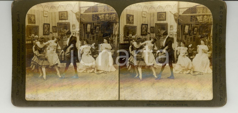 1903 USA The French Dancing master - Stereoscopy WHITE