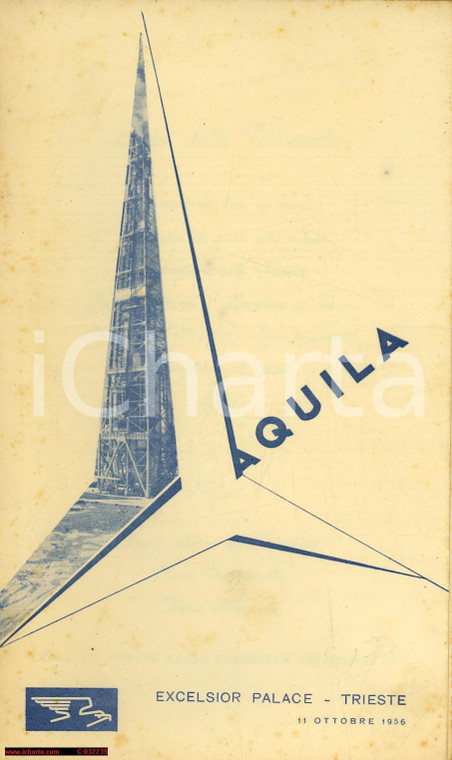 1956 VI CONGRESSO STAMPA ITALIANA Benzina Aquila