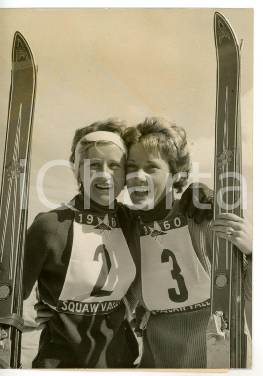 1960 SQUAW VALLEY - OLIMPIADI INVERNALI SCI Anne HEGGTVEIT con Betsy SNITE *Foto