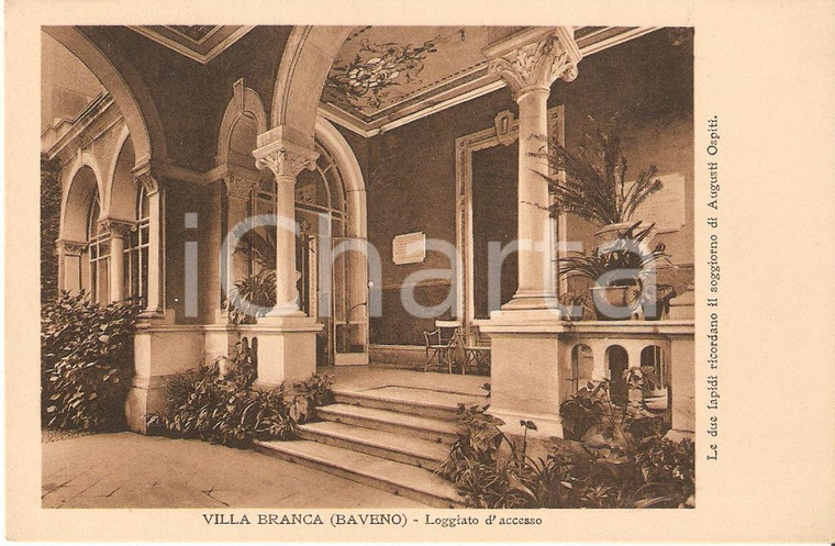 1930 ca BAVENO (VB) loggiato d'accesso VILLA BRANCA FP