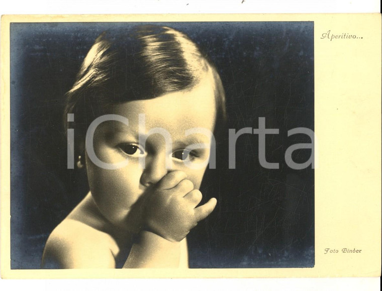 1940 INFANZIA L'aperitivo di un bambino *Cartolina postale VINTAGE FG NV