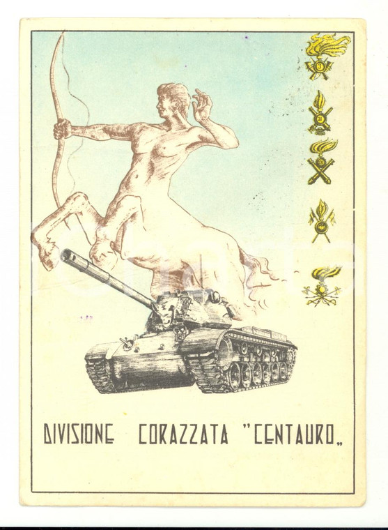 1956 Cartolina DIVISIONE CORAZZATA CENTAURO - FG VG