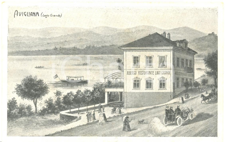 1900 ca AVIGLIANA (TO) Veduta sul lago Grande- ALLAIS GIOVANNI & FIGLIO ANIMATA