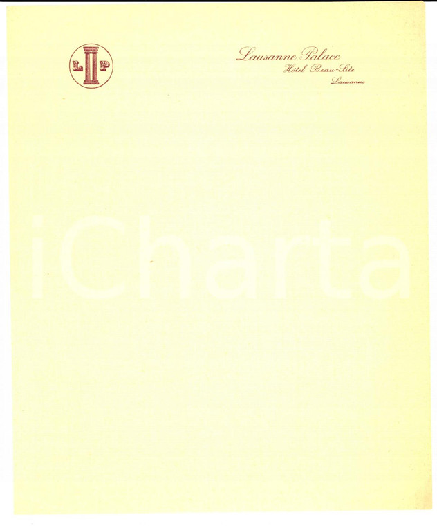 1930 ca LOSANNA (CH) LAUSANNE PALACE Hotel Beau-Site * Carta intestata
