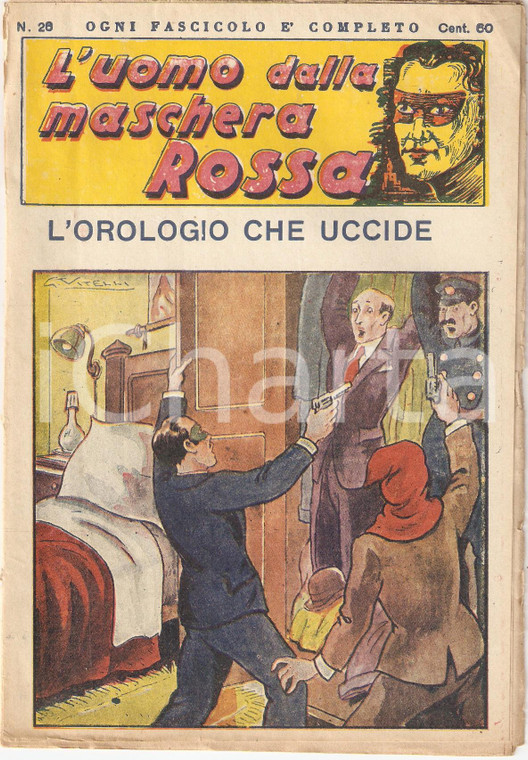 1936 L'UOMO DALLA MASCHERA ROSSA L'orologio che uccide *Rivista n°26 DANNEGGIATA