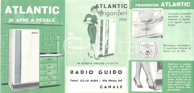 1960 CANALE (CN) Ditta RADIO GUIDO Frigoriferi ATLANTIC CROMORAMA *Illustrato