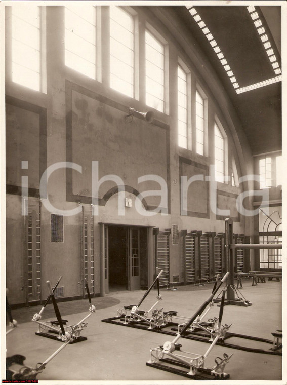 1937 Milano, Scuola Militare Teuliè, palestra, FOTO