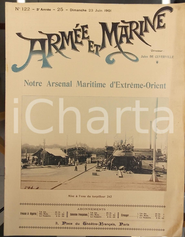 1901 ARMEE ET MARINE Arsenal maritime d'Extreme Orient *Revue année III n° 122 