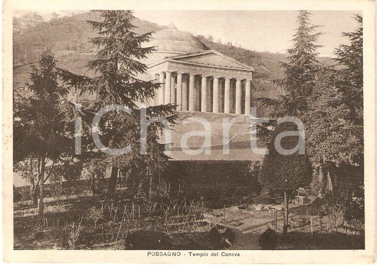 1940 ca POSSAGNO (TV) Veduta Tempio del CANOVA *Cartolina FG VG