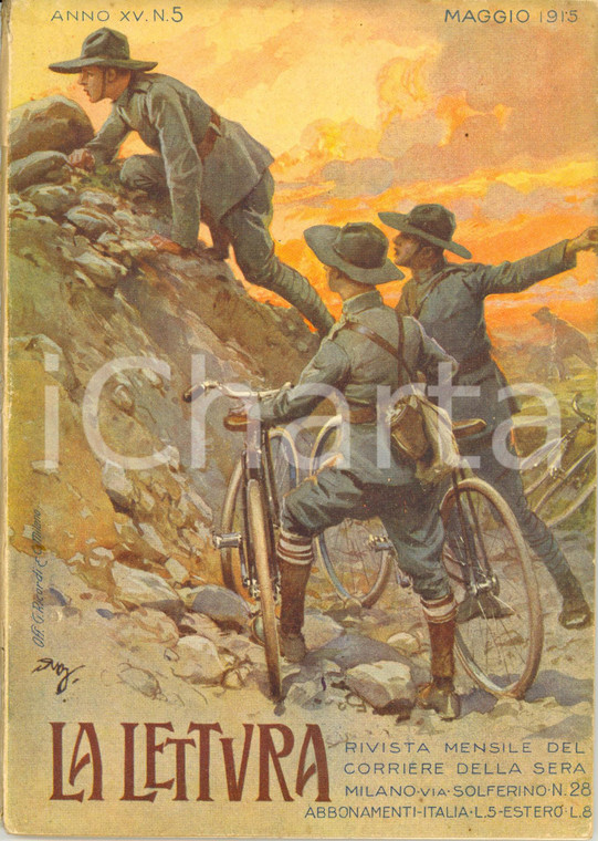 1915 LA LETTURA La canzone dell'italianità in AUSTRIA *ILLUSTRATA Anno XV n°5