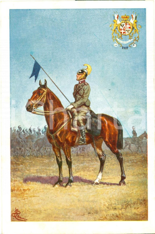 1930 ca NIZZA CAVALLERIA Cartolina Illustrata CENNI FP NV