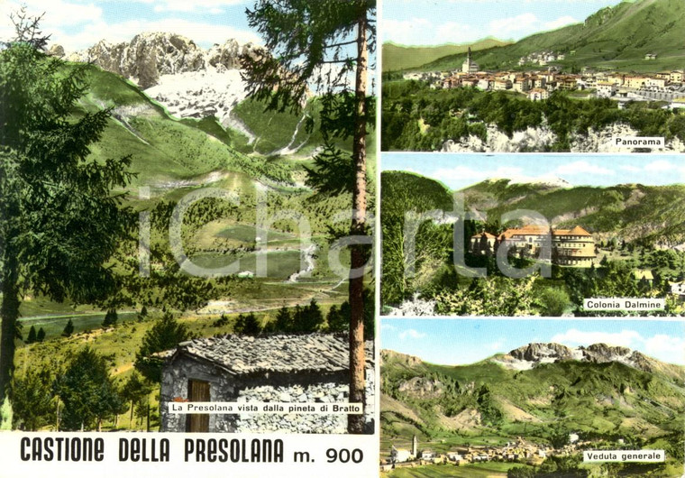 1950 ca CASTIONE DELLA PRESOLANA (BG) Vedutine pineta BRATTO e colonia DALMINE