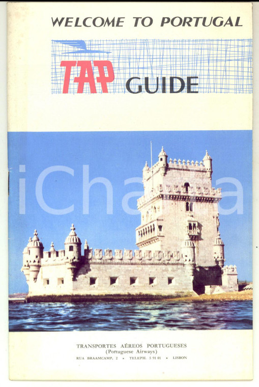 1958 PORTUGAL LISBON - TAP Guide - ILLUSTRATED English brochure 36 pp.