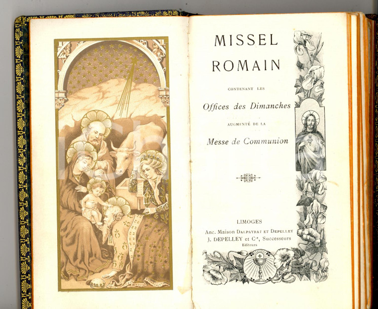 1900 ca MISSEL ROMAIN contenant les Offices des Dimanches *Ed. DEPELLEY