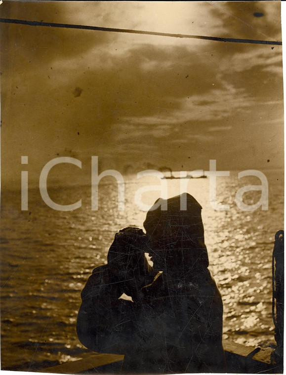 1940 WW2 Marina inglese scorta Convoglio Mercantile