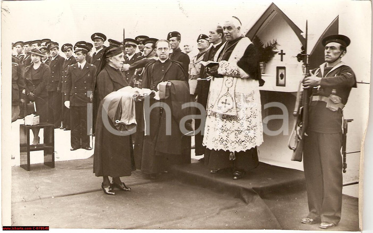 1937 Napoli SOMMERGIBILE DIASPRO Card Ascalesi benedice