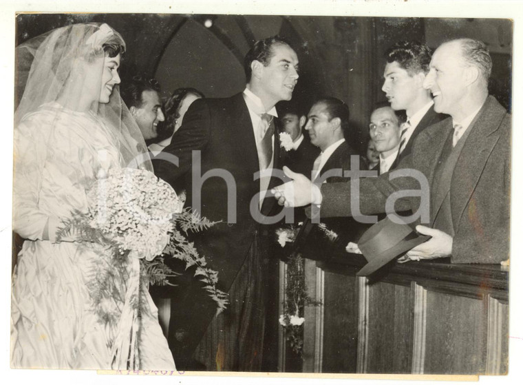 1954 ZURIGO Hugo KOBLET e Sonja BUHL il giorno del matrimonio *Foto 18x13 cm