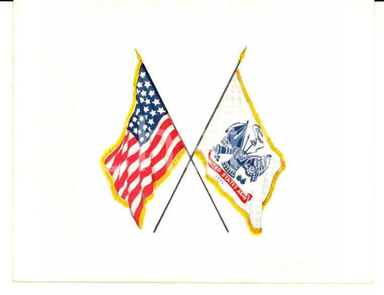 1960 American Embassy ROME Biglietto di Natale US ARMY
