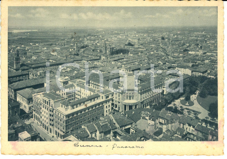 1950 ca CREMONA Panorama della città visto dall'alto *Cartolina FG NV