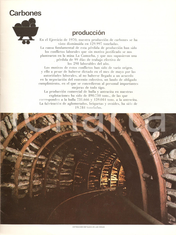 1970 ESPANA - MSP Minero siderurgica de PONFERRADA Pubblicazione per azionisti