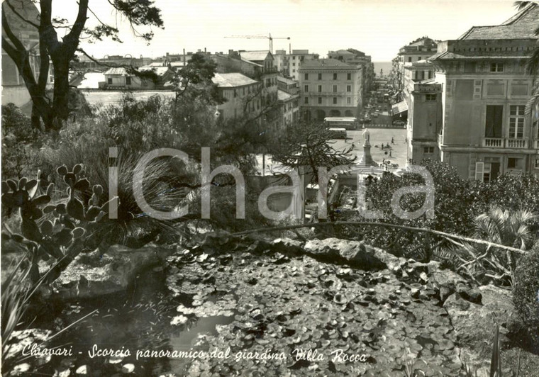 1974 CHIAVARI (GE) Scorcio panoramico dal giardino di VILLA ROCCA *FG VG