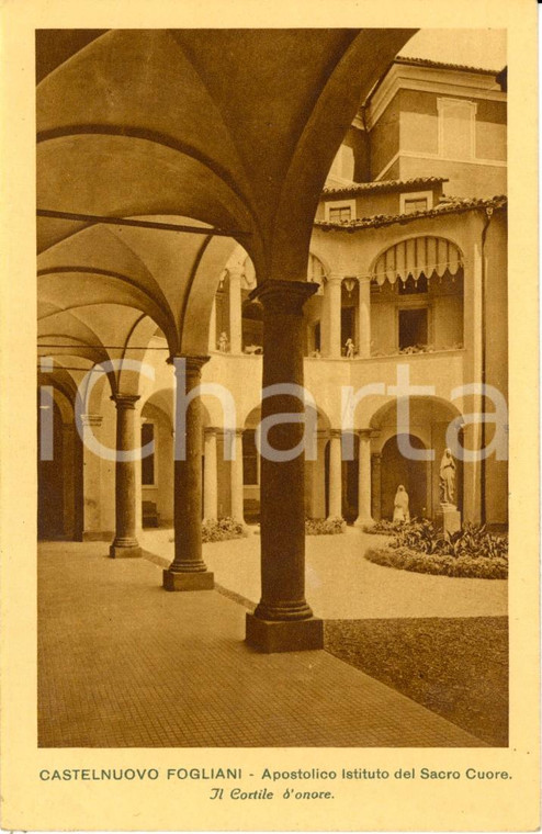1930 ca ALSENO (PC) Istituto SACRO CUORE a CASTENUOVO FOGLIANI *DANNEGGIATA