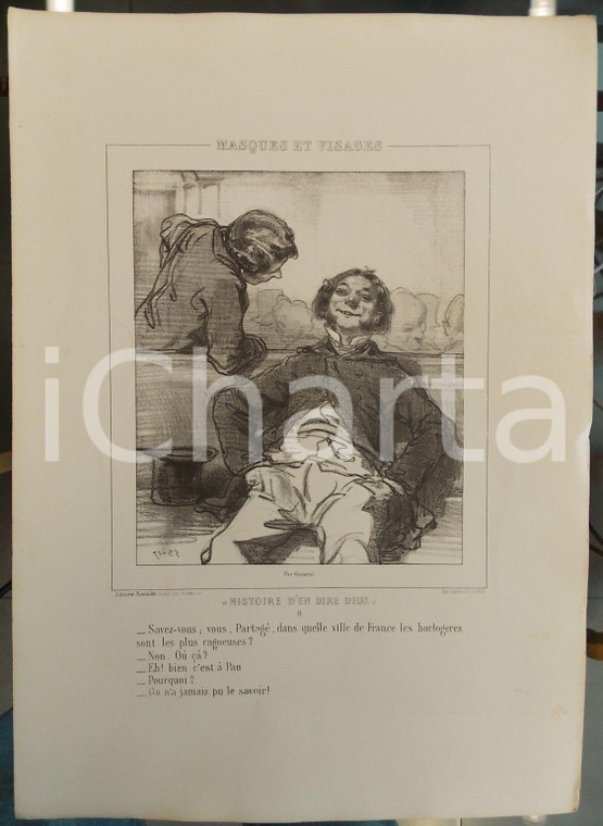 1853 Paul GAVARNI Masques et visages - Histoire d'en dire deux Tav. 8