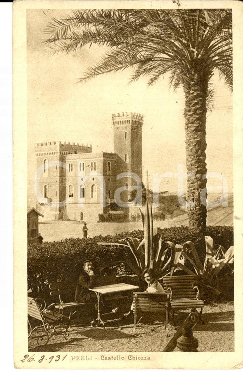 1931 GENOVA PEGLI Veduta del Castello CHIOZZA *Cartolina ANIMATA FP VG