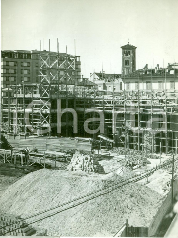 1941 MILANO Cantieri nuovi edifici in LARGO SAN BABILA *Fotografia