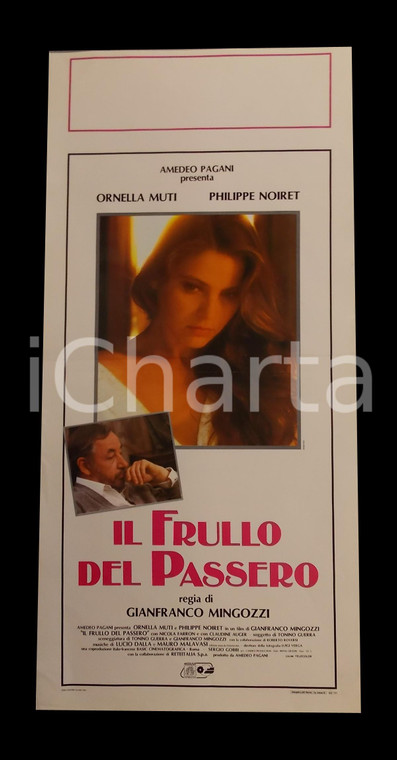 1988 IL FRULLO DEL PASSERO Ornella MUTI Philippe NOIRET *Manifesto 32x70 cm