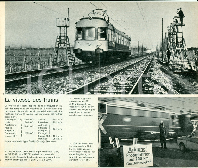 1970 circa PROGRESSO FERROVIARIO Chemin de fer à l'heure de l'EUROPE Illustrato