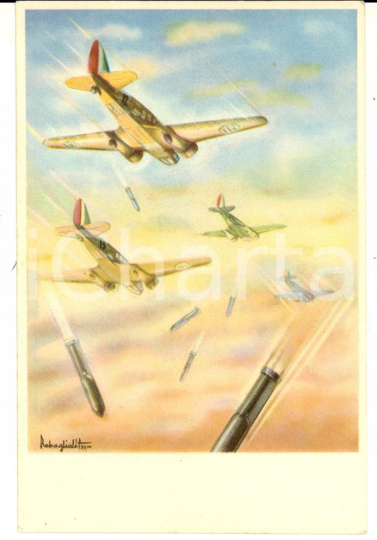 1940 ca MILANO Aeroplani CAPRONI - Cartolina modello 3/2 bis ill. REBAGLIATI