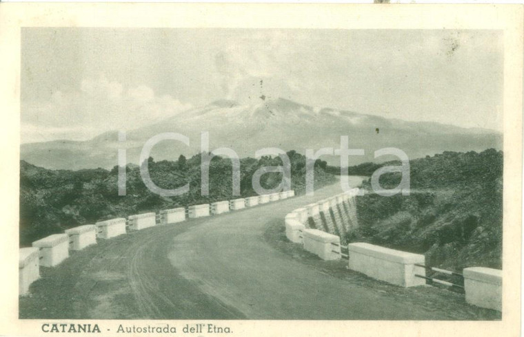 1936 CATANIA Autostrada dell'ETNA *Cartolina postale FP VG