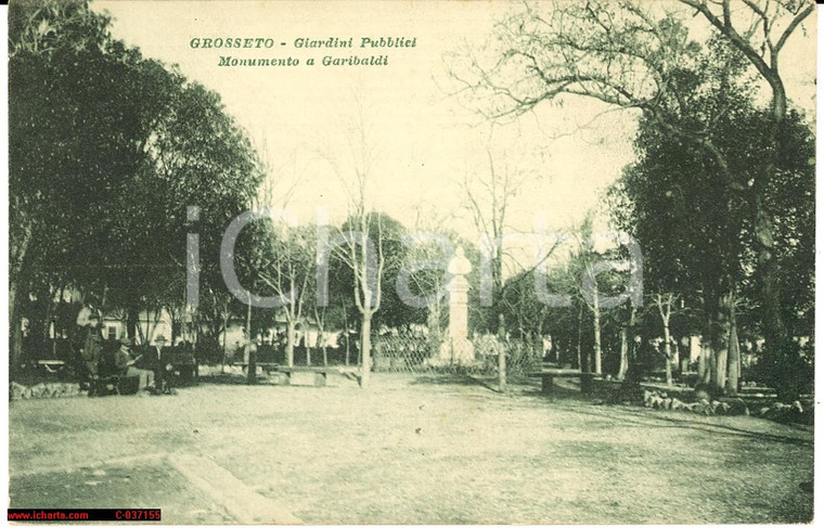 1918 Grosseto, anziani ai giardini pubblici