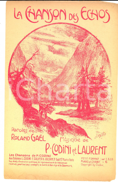 1920 ca Roland GAEL Pierre CODINI Charles LAURENT La chanson des échos
