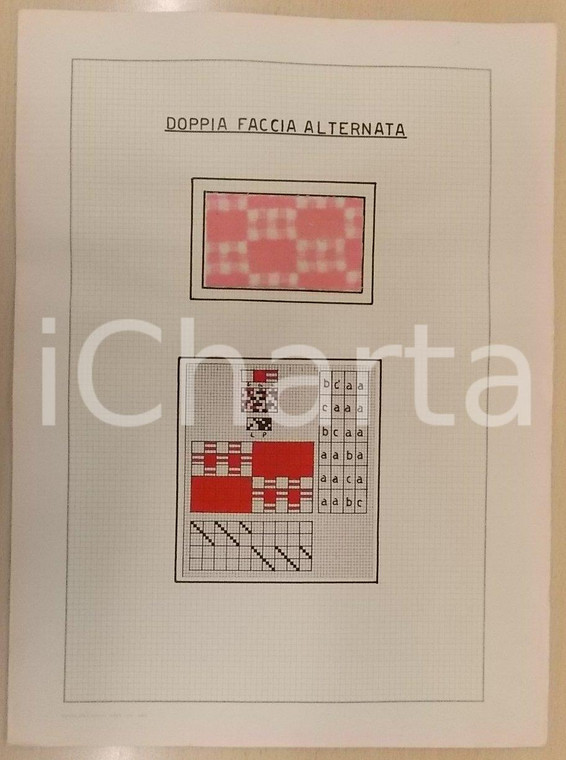 1939 BERGAMO Angelo GALIGNANI Studi campionari tessuto - Doppia faccia alternata