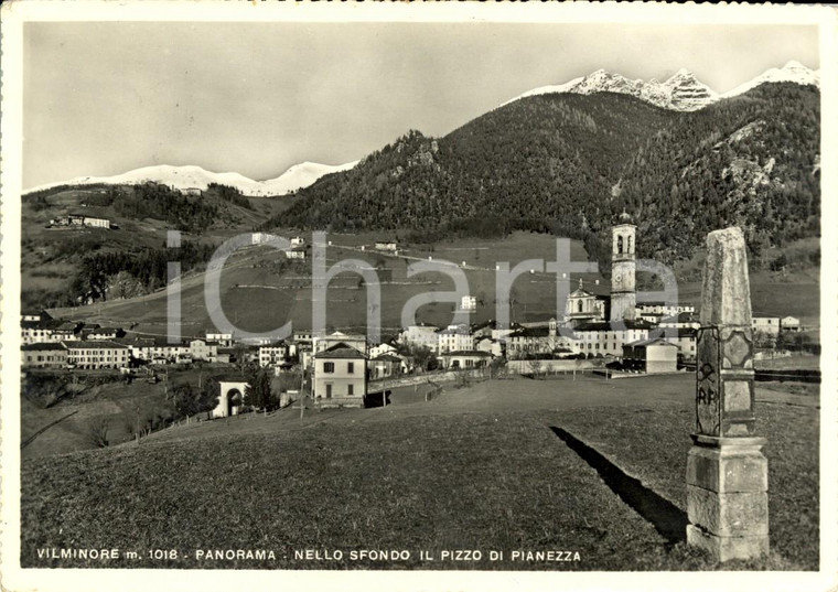 1950 ca VILMINORE DI SCALVE (BG) Panorama del paese con Pizzo PIANEZZA *FG VG