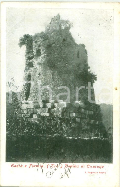 1904 FORMIA (LT) Rovine della tomba di CICERONE *Cartolina FP VG