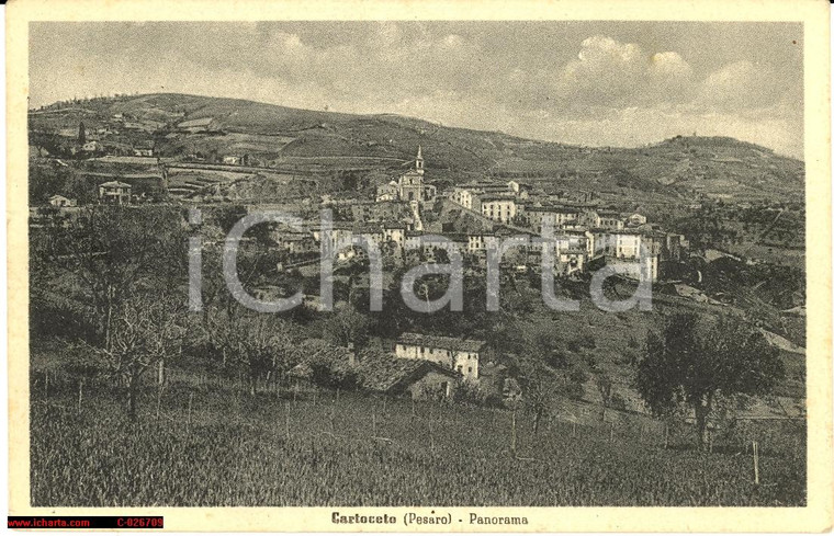 1951 Cartoceto (Pesaro) - Paesaggio d'epoca *FP VG