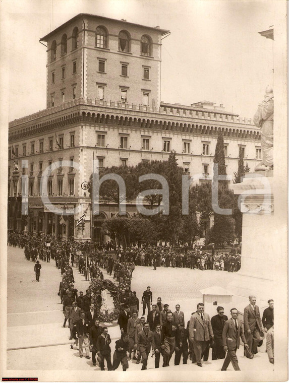 1929 Roma EX COMBATTENTI Corteo Altare della Patria