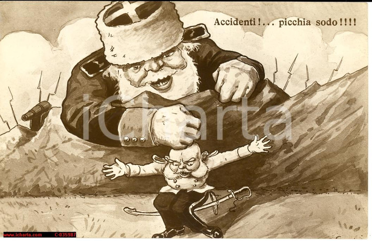 1914 WWI Russia - Austria *Accidenti! Picchia sodo