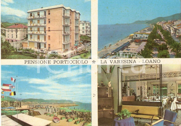 1967 LOANO (SV) Pensione PORTICCIOLO LA VARESINA *Cartolina DANNEGGIATA FG VG