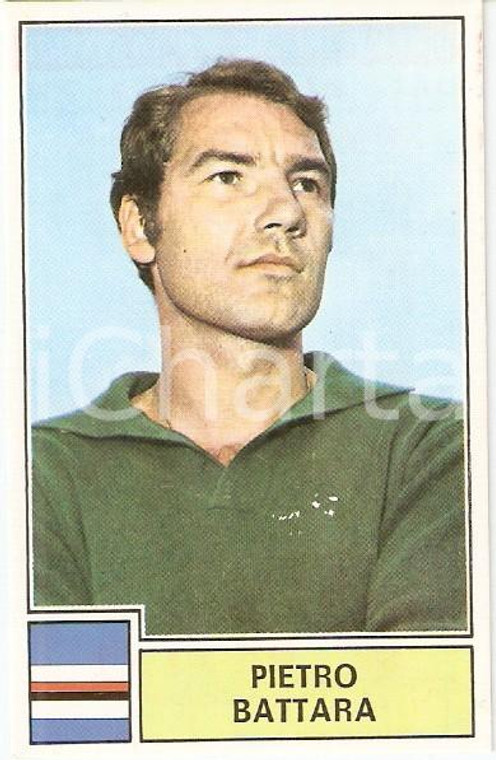 PANINI - CALCIATORI 1971 - 1972 Figurina Pietro BATTARA Serie A SAMPDORIA