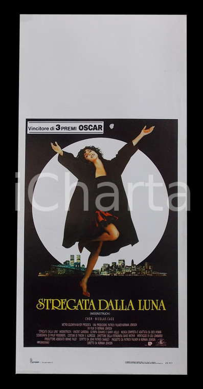 1987 STREGATA DALLA LUNA Cher - Nicolas CAGE *Manifesto 32x70 cm